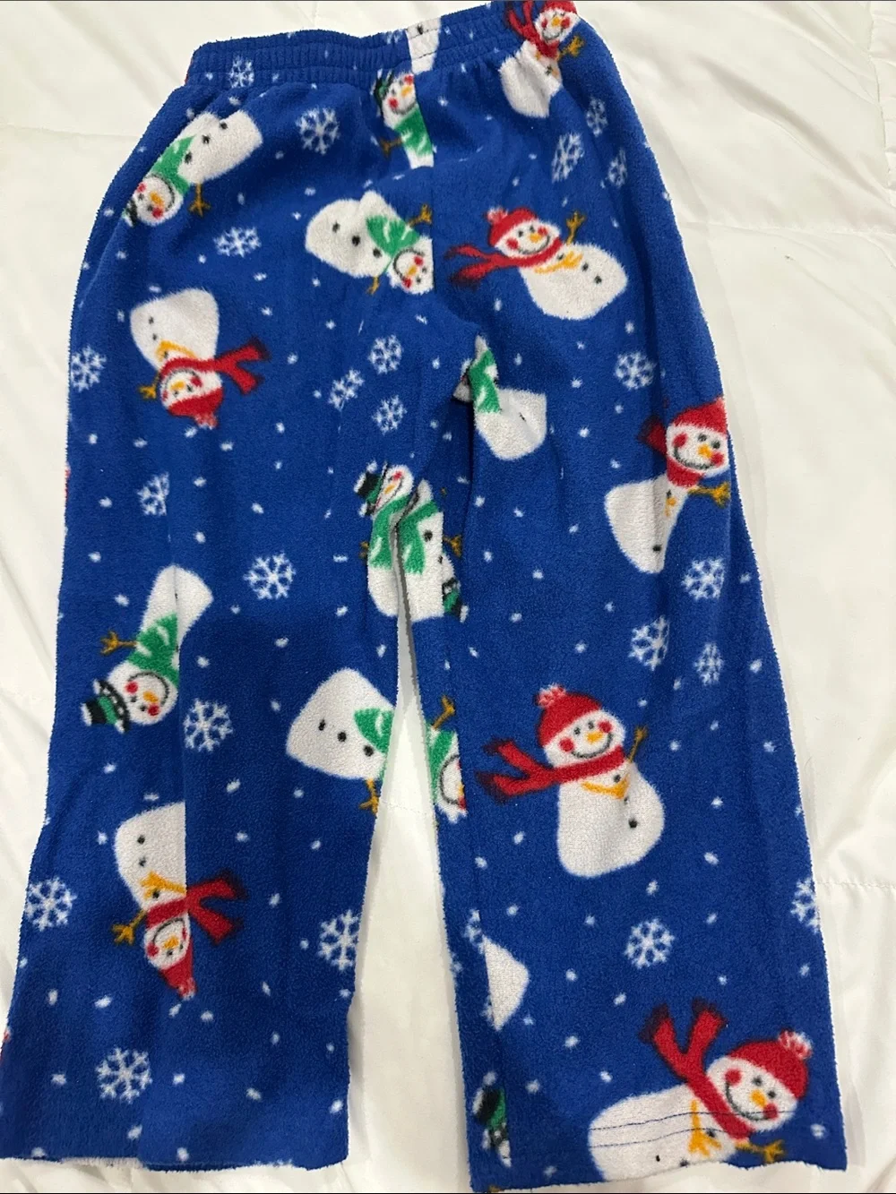 The Children's Place Blue Snowman Fleece Pajama Set